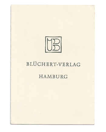 Here you can see the book cover of the Blüchert publishing house from Hamburg